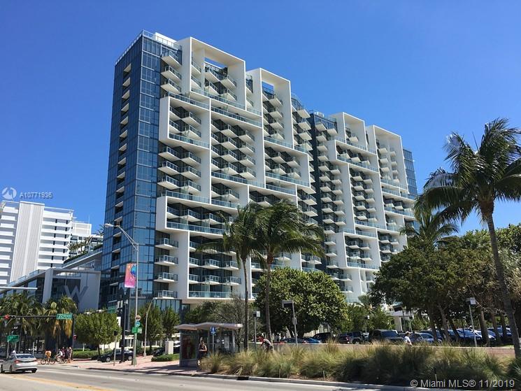 Perfect for owners who want to enjoy a trouble free investment income while they are away at one of their other residences. Stunning 1 bed/1bath/balcony condo in the heart of South Beach. World-famous for its beaches, nightspots, fine-dining and boutique retail, this is a highly sought-after locale within the Miami Beach region. This south-facing ocean view condo is currently enrolled in the world class W Hotel rental program. Impeccably styled with ultra luxury furnishings reflect the high standards of this world class hotel. Guests and the New Owner will love the central location, easy access to beaches and the excellent services and amenities offered at the W.. Last similar unit to sell(#810) brought $1.3m. Hotel rental rates can be up to $1,000/night.