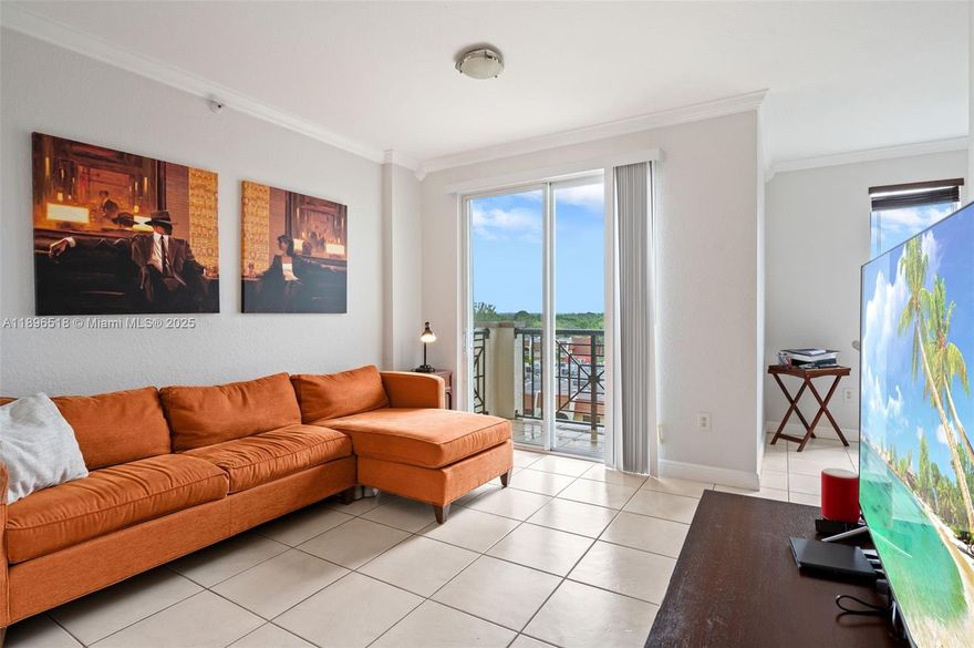 Bathed in natural light, this specious 7th-floor split 2BR/2BA showcases glowing sunsets and wide skyline views in a quiet, upscale boutique building steps from Baptist Health. Features 2 balconies, 2 big walk-in closets, an open granite kitchen with new stainless-steel appliances, in-unit washer/dryer, new A/C, and impact windows/door. Elegantly refreshed lobby and common areas. Gated, electronic access with heated pool, jacuzzi, and fitness center. One assigned parking with option to rent another and guest parking. Water/cable/internet included. Finishing a complete modernization Interior & Exterior. Lowest maint fee in Kendall/Dadeland. No assessment/litigation, reserve study one.  Close to Downtown Dadeland, Metrorail, & highways. Only 71 units; pets ok. FANNIE MAE APPROVED.