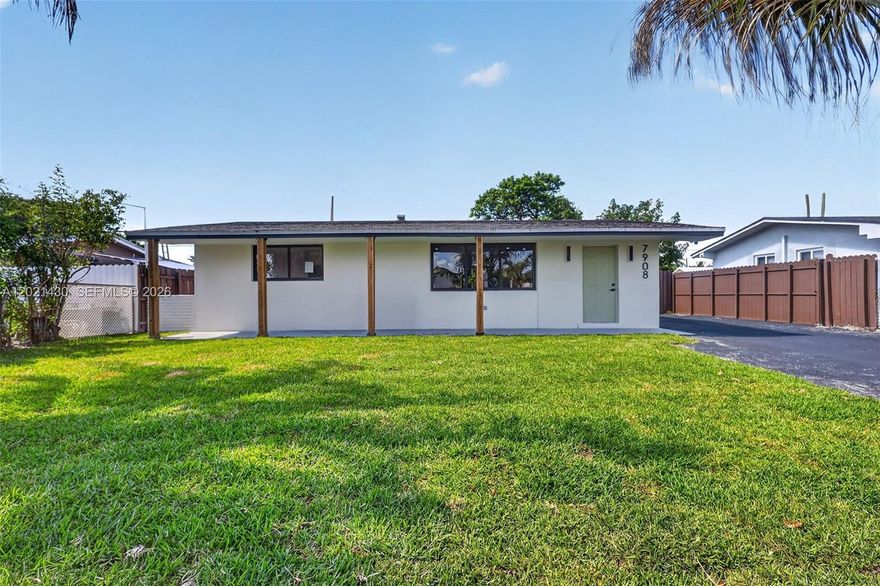 Beautifully remodeled and move-in ready home in the heart of Miramar featuring a warm modern organic design with clean lines, earthy tones, abundant natural light, and an airy open-concept layout. Thoughtfully renovated with tasteful designer-inspired finishes that create a cozy yet elevated living experience.

The contemporary kitchen showcases sleek custom-style cabinetry, modern countertops, stainless steel appliances, and a sophisticated blend of natural wood textures with minimalist finishes. The spa-inspired bathroom features oversized neutral tile, elegant modern fixtures, and a clean refined aesthetic.

Recent upgrades include new impact windows and sliding glass doors by Mr. Glass, new front door, new A/C system and vents, updated outlets and switches, new interior and exterior lighting, renovated bathroom fixtures and plumbing, new laundry area, and new backyard fence.

Situated on a spacious 6,000 SF lot, the oversized backyard offers endless potential to create your dream outdoor oasis with room for a pool, expansion, entertaining area, or customized outdoor living space.

Conveniently located near shopping, dining, parks, Hard Rock Stadium, Florida’s Turnpike, and major commuter routes with easy access to both Miami-Dade and Broward County.

A perfect blend of style, comfort, and future potential.