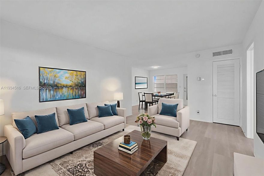 Welcome to this beautifully remodeled condo in a desirable 55-plus community, offering modern comfort and serene living. This spacious residence features a fully updated interior with contemporary finishes throughout. The modern kitchen showcases sleek cabinetry, ample counter space, and updated appliances, opening seamlessly to a large living and dining area ideal for both entertaining and everyday living.



New laminate flooring flows throughout the unit, creating a clean, cohesive look. The expansive primary bedroom offers generous space and ample closet storage, while the additional spacious bedroom is perfect for guests, a home office, or hobby room. Both bathrooms have been tastefully renovated with modern fixtures and finishes.



Enjoy peaceful water views from your private terrace—an ideal spot for morning coffee or relaxing evenings. The well-maintained community is designed for active adults and offers a comfortable, low-maintenance lifestyle.



An added benefit is the ability to rent the unit after the first year of ownership, providing future flexibility and investment potential. With its modern upgrades, generous layout, and tranquil setting, this condo is a wonderful opportunity in a sought-after 55-plus community.