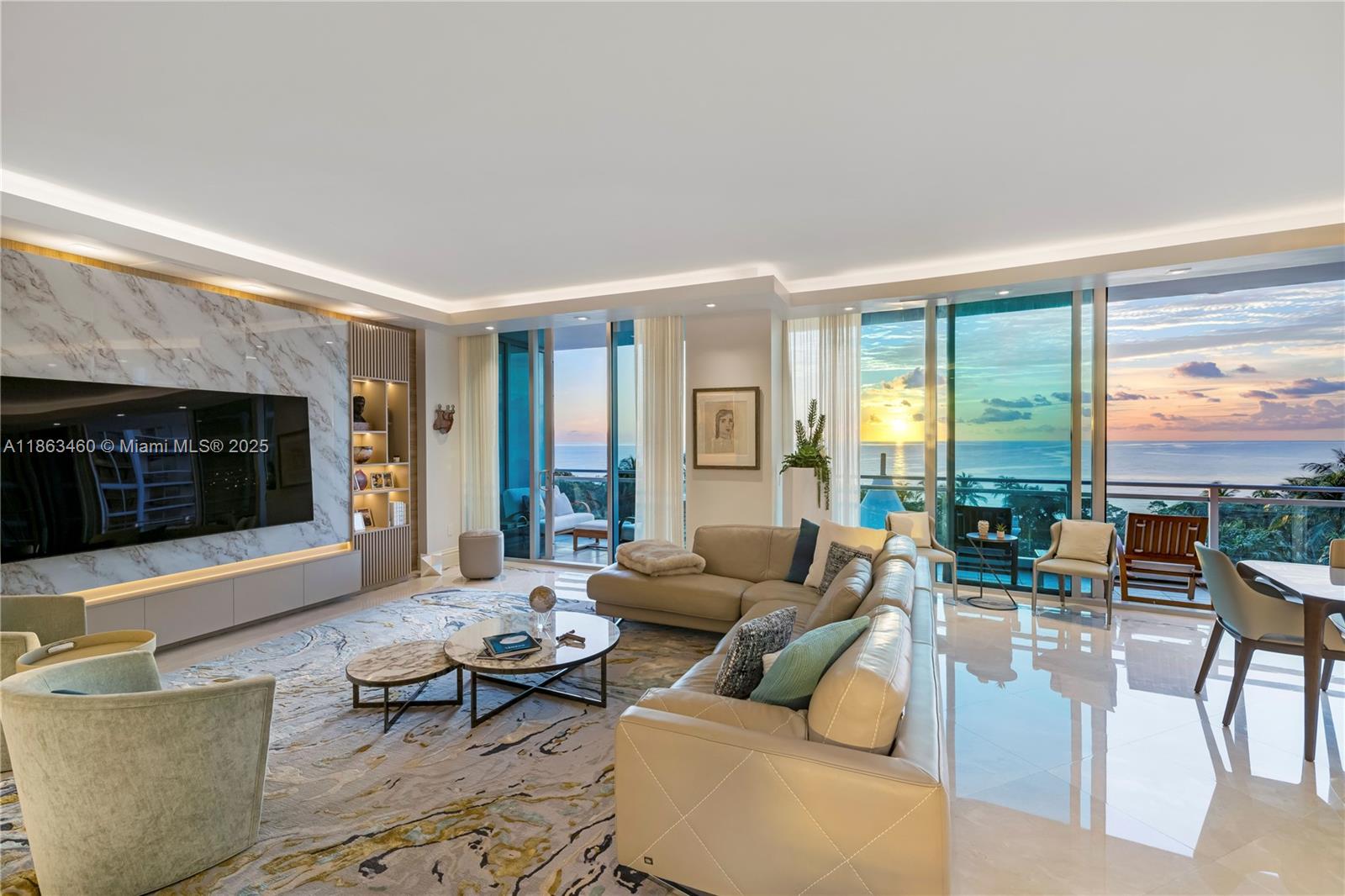 Experience elevated living at One Bal Harbour. Positioned on the desirable southeast corner, this beautifully renovated residence showcases sweeping ocean vistas through walls of glass. The open-concept design is enhanced by a Control 4 smart system, electric shades, and a chef’s kitchen that balances style with function. The primary suite offers a true retreat with a spa-inspired bath and an expansive dressing room. Resort-style amenities include 24-hour concierge, state-of-the-art fitness and spa, direct beach and pool access, private dog park, and oceanfront boardwalks. Completing this offering are a dedicated parking space with personal EV charging station and an unrivaled location in close proximity to the Bal Harbour Shops and world-class dining.