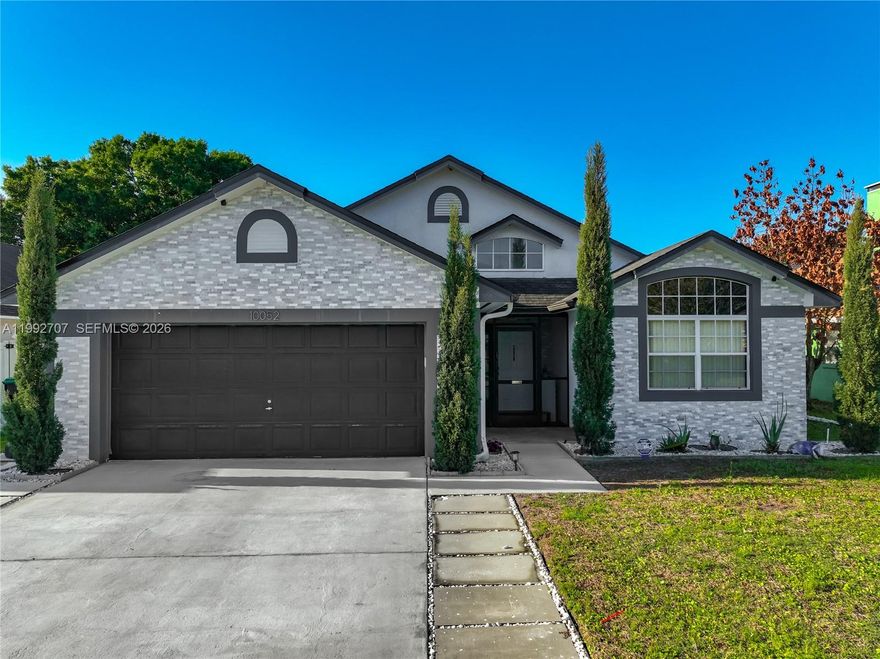 Beautiful one story single home with 3 bedrooms and 2 bathrooms, family room, dining room, florida room, den/office/library, fenced back yard with private passage hall to take out the trash can or for service entry for your future pool/barbeque area. You will love the home layout all rooms to the left side and the kitchen to the right to avoid food smell and noise. With enclosed porch for your late coffee time and deliveries, garden with a lot potencial if you love to do gardening. Laundry room, garage for 2 vehicles and 2 extra spaces driveway for 2 more vehicles total 4, and attic storage to keep your holidays stuff. SOLAR PANEL SYSTEM for energy saving. New roof only 4 year old. Near to everything.