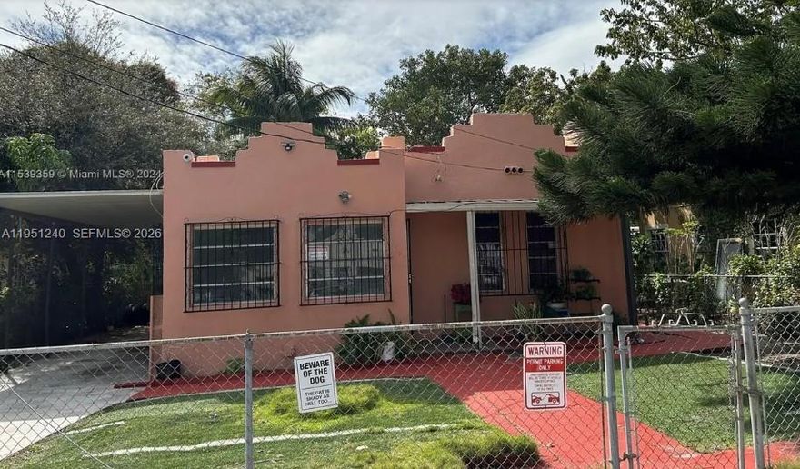 Great opportunity, 1,143 square foot house on a 6,250 square foot lot with 3 bedrooms and 1 bathroom. Close to Jackson Memorial, Mid-Town and more.