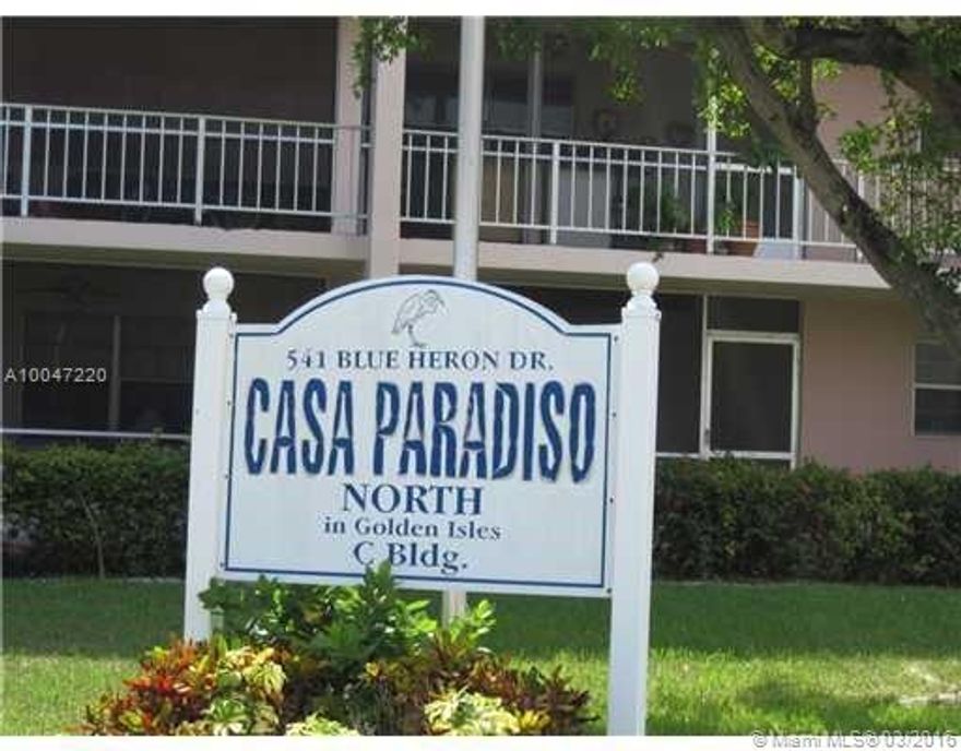 Excellent opportunity to rent in Casa Paradiso, a quiet community in a great location in Hallandale Beach. The lovely and quiet neighborhood has parks, tennis courts and is right around the corner from the Diplomat Mall where there are supermarkets, stores, and restaurants.  The apartment features 1 Bed 1 bath with beautiful views to the pool and the gardens. Walk to the beaches, shops and to the newly renovated GulfStream Racetrack and Casino. NO PETS. Please read brokers remarks.