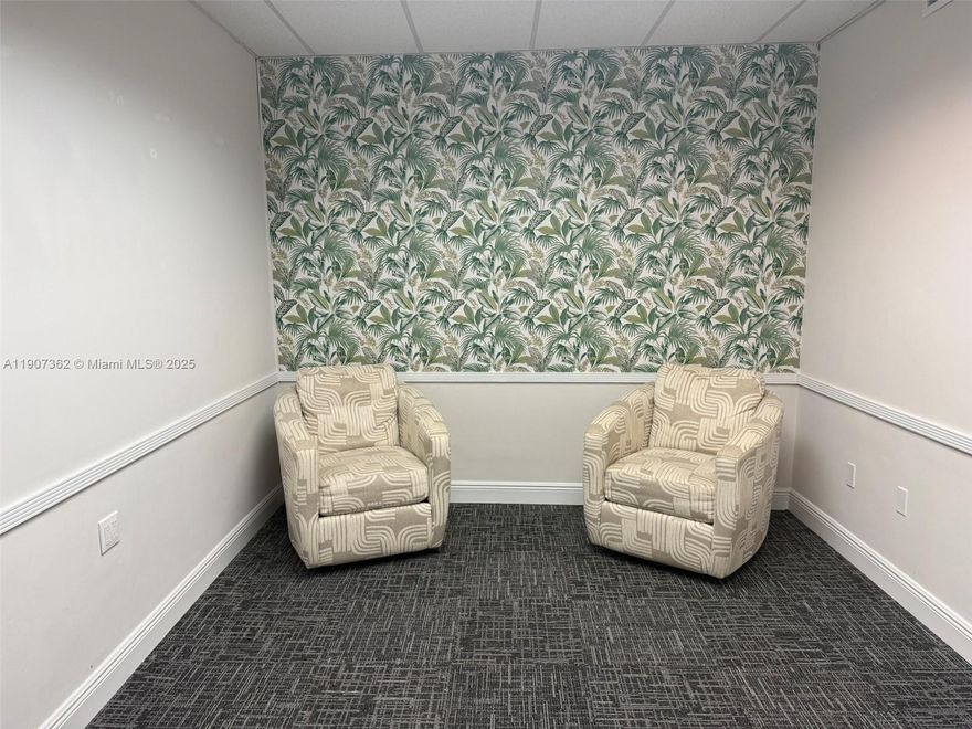 This 595 SF office space is located on the famous Miracle Mile in Coral Gables, Florida. This suite boasts Miracle Mile views, 2 private offices with a reception area or co-working space. The location of the building is situated on the 200th block of Miracle Mile directly across from Hillstone and a few doors down from Pura Vida and Carrot Express.