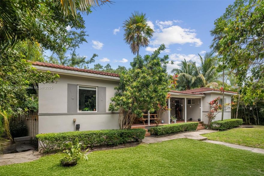 Charming Duplex in desirable Biscayne Park. Hurricane Windows, Central A/C newer kitchen and bathrooms. Extra large lot w/ Mango and Avocado trees. Front and back porch, 2 Tandem parking spots. Great Income! Peaceful and secure Family neighborhood close to shopping, restaurants, beaches and highways. Best School district! Plenty of possibilities w/ this property e.g. live in one and the rent the other side or build your dream home and have rental income during the planning phase. Both sides are currently rented. Land Value with Benefits!