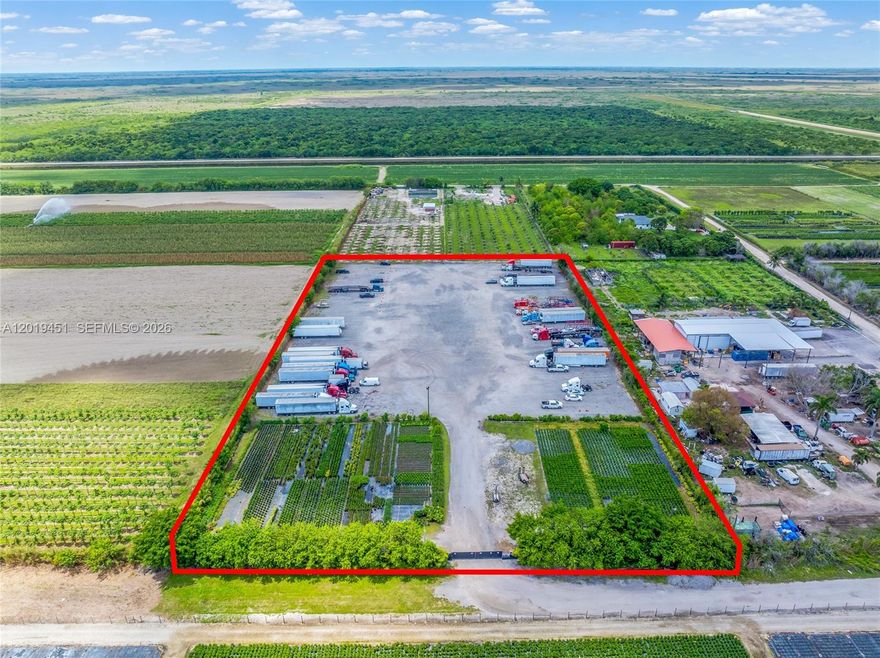 *ALL OFFERS ARE BEING PRESENTED* A rare investment opportunity just outside the Urban Development Boundary, this Homestead portfolio comprises four separate income-producing properties totaling nearly 18 acres. Approximately 15 acres are zoned GU-Interim District, the remaining nearly 3 acres are zoned AU-Agricultural/Residential (5-acre gross). Each parcel has been meticulously improved, fully fenced, and equipped with lighting and a comprehensive security camera system throughout. This portfolio is ideal for investors seeking steady income and long-term land value appreciation. With over 500 mature coconut trees, more than 300 truck parking spots across the sites, and a nursery tenant currently operating on one of the properties, the portfolio generates multiple revenue streams.