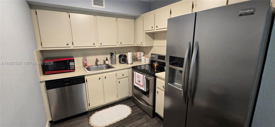 This is the lowest/best priced updated 2 bedroom 1.5 bathroom that has been meticulously maintained! Miss clean lives here and investors are also welcome so come see this popular floor plan with a beautiful garden view from the 3rd floor. Newer vinyl flooring throughout, updated full bathroom, new dishwasher, new microwave/conventional oven, new tankless water heater and no popcorn ceilings.  Century Village is a 55+ guard gated community with resort style amenities with an outstanding golf course, clubhouse, tennis courts, swimming pools, gym facility, shuttle in and out of the community and so much more. Prime location within minutes to I-75, shopping, dining, hospitals and Pembroke Gardens. Information herein may be subject to errors, omissions, and changes without prior notice.