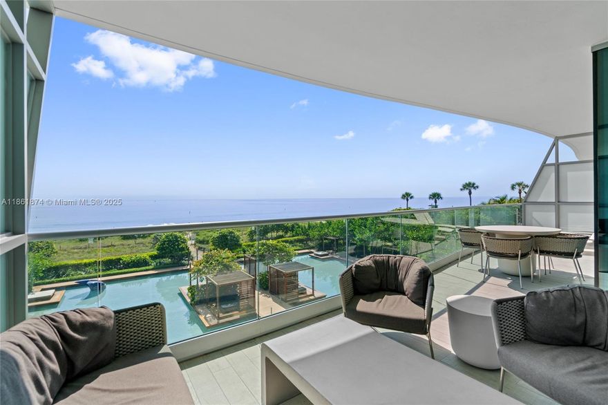 Experience refined oceanfront living at the exclusive Fendi Château. With only 57 residences set over 300 ft of pristine beachfront, this residence offers the perfect balance of sophistication and seaside tranquility. This flow-through home features 3 bedrooms plus a convertible bedroom with full bath, family room, spacious living areas, and laundry room. Recently renovated and tastefully furnished, it showcases upgraded bathrooms and a redesigned kitchen, custom millwork throughout, and refined built-ins. Every detail has been thoughtfully curated. Savant home automation, Sub-Zero wine fridges and wet bar. Enjoy direct ocean & city views, expansive outdoor spaces, private restaurant, state of the art gym, spa, 2 pools, beach service, all complemented by personalized 5-star services.