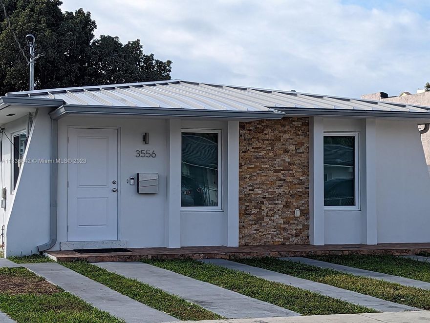 Recently renovated duplex that offers a multitude of uses. Idyllically located in La Pastorita neighborhood, in City of Miami, bounded by Douglas Rd and 8th street, this front duplex home provides an excellent home near everything Miami has to offer. Vast uninterrupted terrazzo floors, eat in kitchen with premium stainless-steel appliances & granite countertops, ample natural lighting. Entertainment and technology ready for remote workers or technophiles with ample Cat5e wiring and RG6 cable/TV antenna wiring throughout the unit. This unit is offering all the modern features of impact windows, metal roof, efficient AC unit, electric stove, high speed kitchen exhaust, dishwasher, washer/dryer, white pvc fence & gate. Walk to bus stops or take affordable rideshares, walk to C Gables, Publix.