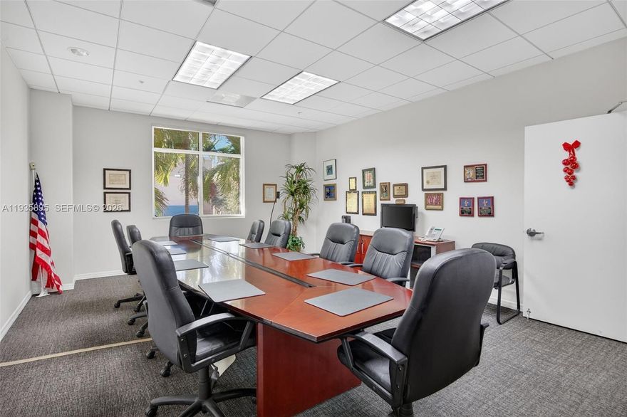 Bright and spacious Corner Class A medical/professional office in The Professional Arts Center at Kendall Village building. An elegant lobby welcomes you when you walk into the building, covered entrance perfect for easy patient/client drop-off, 3 assigned parking spaces included and lots of parking. Suite offers 2,190 sqft with a reception, 3 private offices, large executive office, spacious conference room, large open work area, lunch room, utility/IT and extra storage unit. Strategically located immediately off Kendall DR (sw 88 st), main highways such as Turnpike and Palmetto (SR-826) and shopping center with restaurants.