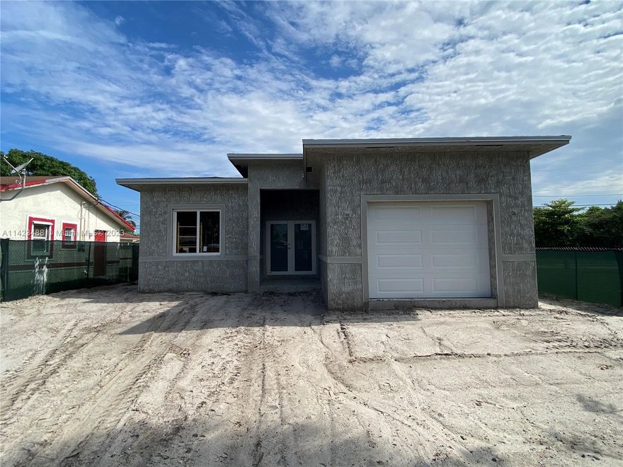 NEW CONSTRUCTION!!! of 1,903 SF. 3 Bedrooms + 2 Bathrooms, 1 Car Garage. Master Bedroom with Bathroom & Walk-in Closet. Living Room, Dining Area and Kitchen "Open Concept", All New Stainless Steel Appliances to Be Installed At Or Prior Closing, Kitchen Wood Cabinets (42'' Hight), Island, Quartz Countertops, Washer & Dryer Included, Hight Ceiling of 10', Hurricane Impact Windows, Doors and Garage Door, Front Porch, Open Terrace and Exterior Sprinkler System. Don't miss out on the opportunity to own a brand new House Like this. Not in a flood zone (X). The Property, is "projected" to be move in ready on or before Sep 2023. ***Seller Will Pay Closing Cost with conditions (See Broker remarks).