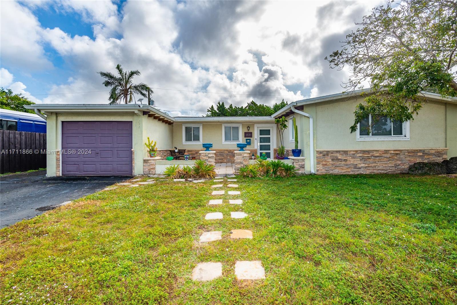 PRICE IMPROVEMENT! Welcome home to this stunning 3-bedroom, 2-bathroom single-family ranch that perfectly blends comfort and convenience. This charming home features spacious bedrooms, a generous kitchen open to a large living room ideal for entertaining, a dedicated laundry room for added functionality, a hurricane impact front door and hurricane shutters. Step outside to your private oasis—a large backyard complete with a sparkling salt water pool, perfect for relaxation. Located in a prime area, you're just minutes from the Florida Turnpike, Hollywood's pristine beaches, the vibrant Hard Rock Casino, shopping centers, and top-rated schools. Best of all, enjoy all these amenities without the hassle of an HOA. Don't miss your chance to call this paradise home—schedule your showing today!