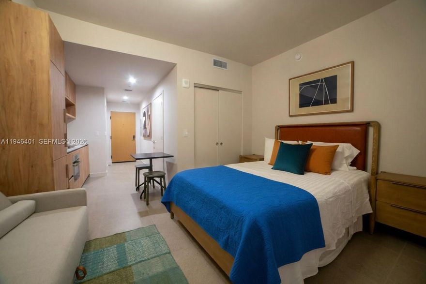 Be among the first to enjoy this brand-new, fully furnished studio at The Crosby Miami WorldCenter. This is the only line of Studios that sleeps 3 and has a private balcony. Sleek modern finishes and turnkey furnishings allow for immediate rental, with the building permitting daily/ short-term stays. Residents enjoy resort-style amenities including a rooftop pool overlooking Downtown, modern fitness center, spa, movie theater, and co working space. Just steps from Kaseya Center, Brightline, Bayside, as well as the dining, arts, and nightlife that define the WorldCenter district. An ideal downtown retreat or income-producing property in one of Miami’s newest addresses.