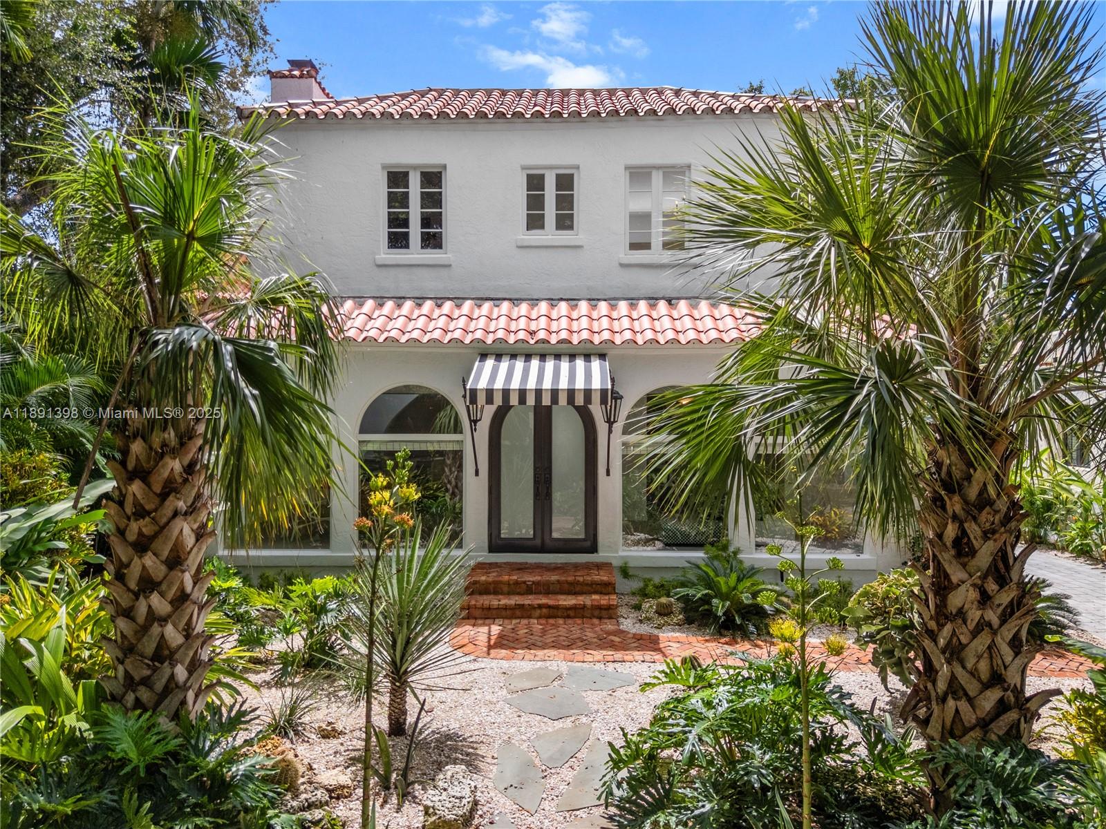 Welcome to this urban Mediterranean oasis in the heart of Coral Gables, within walking distance from the iconic Biltmore that has been completely restored by an Italian designer. Featuring 5 ample bedrooms including a separate guest house, pool, chef kitchen, and rooftop that can be converted into a terrace or additional living space, this elegant home evokes comfort, coziness, and refinement with a special indoor outdoor connection, flooding the space with natural light through large windows. No expense spared on the imported finishes and furniture throughout, new roof, plumbing, and electrical. Ideal location near top golf courses, top-rated schools, gourmet restaurants, shops, parks, tennis center, houses of worship, and easy access to Miracle Mile, Brickell, airport, and all of Miami.