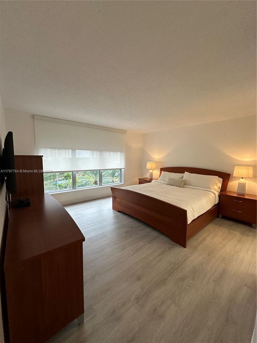 This newly renovated apartment offers a sleek and modern living space with two bedrooms, two stylish bathrooms, and captivating city views. The kitchen features brand-new appliances, and electric curtains add a touch of luxury. Situated near the renowned Aventura Mall, this apartment provides convenience and style. The building offers valet parking, a fitness center, a relaxing pool area, and recreational amenities. Experience urban living at its finest in this beautifully appointed apartment.