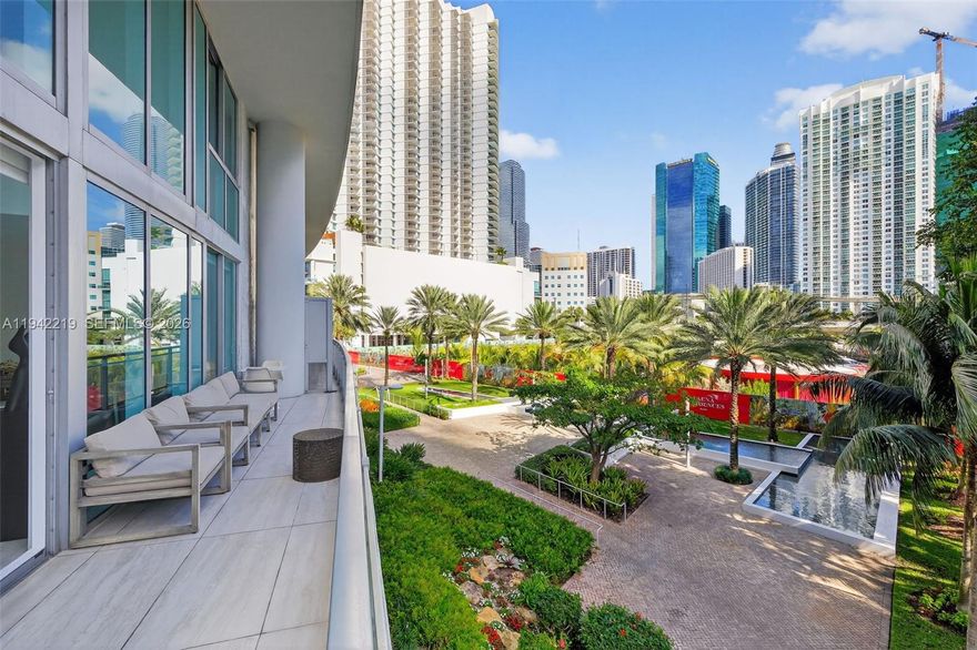Two-story Townhouse corner residence with direct Miami Riverfront views and a large private balcony offering panoramic, unobstructed views of Brickell City Centre and the Brickell skyline. Enjoy watching yachts and boats glide by day and night.

Prime location with immediate access to I-95 (Exit 2C)—perfect for avoiding Brickell traffic while staying close to dining, shopping, and entertainment.

2 bedrooms plus den, 3 bathrooms, with a flexible layout that can be converted into a 3BR/3BA. Features include stainless steel appliances, in-unit laundry, and electronic/manual blackout shades.

Rare same-floor covered parking provides a private, house-like living experience—no elevators needed. Resort-style amenities include gym, spa/sauna, lap pool & jacuzzi, business center with Apple computers, outdoor family area, 24-hour security, and valet.

Available March 2026.