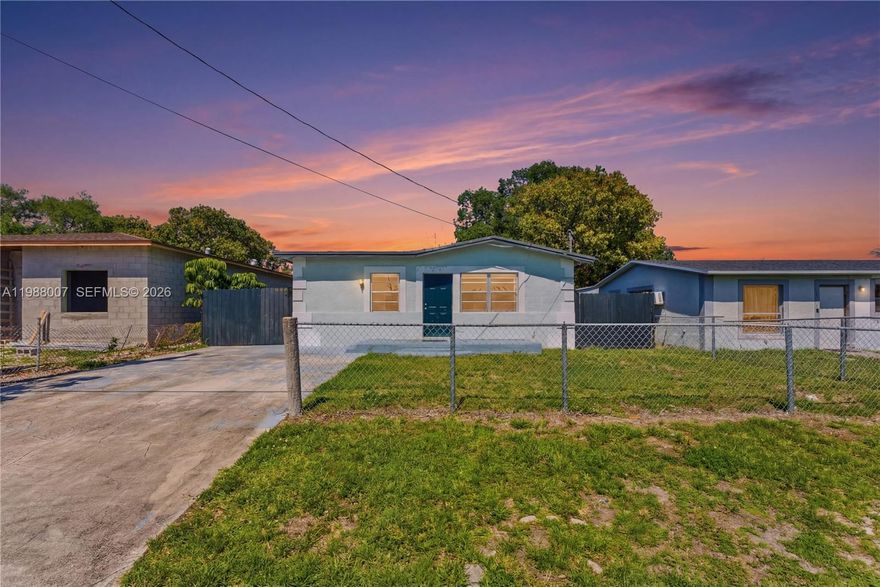 Opportunity meets potential in the heart of Hallandale Beach! This 4-bedroom, 1-bath home is filled with natural light, creating a warm and inviting atmosphere throughout. Featuring a dedicated laundry room and a spacious backyard, this property offers the perfect canvas to create, expand, and truly make it your own.

With no HOA, you have the freedom to maximize the home’s value—whether you're looking to personalize your first home or invest in a property with strong upside. While it could use a little TLC, that’s where the real opportunity lies.

Located in a rapidly growing area, this home is just minutes from a nearby charter school and only 15 minutes from the beach—making it ideal for both homeowners and investors alike.