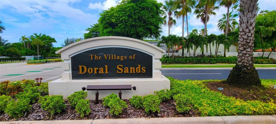 CHARMING SINGLE FAMILY HOME WITH ONE CAR GARAGE, LOCATED IN THE PRESTIGIOUS GATED COMMUNITY OF DORAL SANDS. THIS STUNNING ONE STORY HOME OFFERS A GREAT FLOOR PLAN WITH 3 BEDROOMS, 2 BATHROOMS PLUS DEN, SPACIOUS OPEN KITCHEN, DINING ROOM, LIVING ROOM, AND FAMILY ROOM WITH FLOOR TO CEILING GLASS FLOODED WITH NATURAL LIGHT, NEW WASHER AND DRYER. THE MASTER BEDROOM BOASTS A WALK-IN CLOSET, AMPLE BATHROOM WITH A SOAKING TUB, SEPARATE SHOWER AND DUAL SINKS. ENJOY YOUR PRIVATE BACKYARD WITH BEAUTIFUL LANDSCAPING. COMMUNITY PROVIDES 24/7HRS SECURITY GUARD SERVICE. ACCESS TO THE DORAL PARK COUNTRY CLUB, FEATURING A RESORT-STYLE POOL, TENNIS & BASKETBALL COURTS, GYM, RESTAURANT & BAR. SITUATED IN THE HEART OF DORAL, CLOSE TO TOP RATED SCHOOLS, SHOPPING CENTERS, RESTAURANTS AND MAJOR HIGHWAYS.