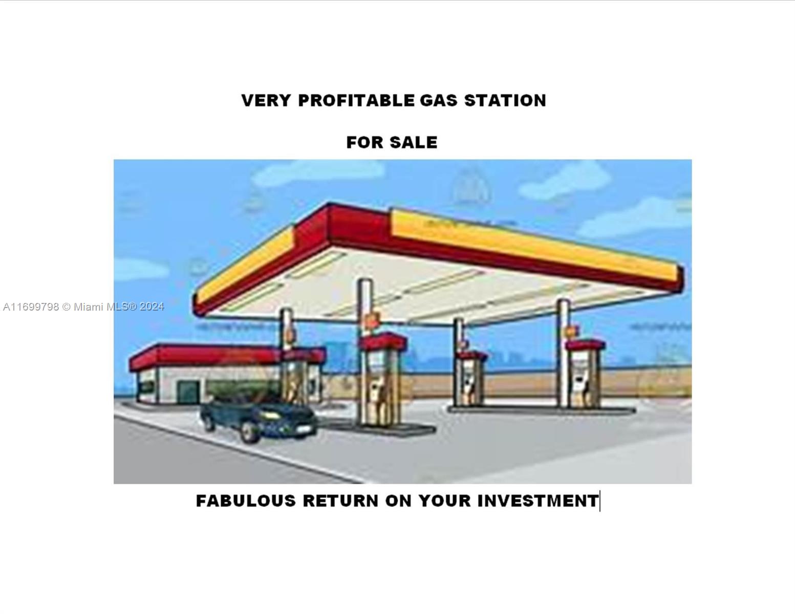 Profitable Gas Station for sale in North Miami Dade County. Gas Station/C-Store open 24/7. It has +/- 5,000 ASF building area on a 22,900 SF. 1,775 of adjusted square feet. 12 gas pumps. Fabulous Business Opportunity. Great income.