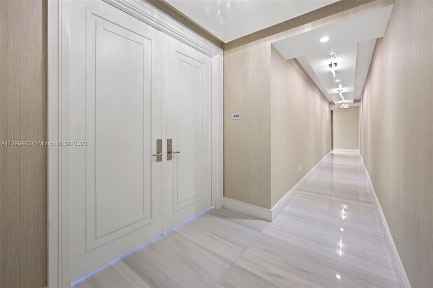 A spectacular, brand new residence in the desirable Estates at Acqualina. This bay front 3  bedroom and a den apartment is turnkey and ready to move in. Incredible finishes throughout, including marble floors, Downsview kitchen and Molteni closets and a La Cornue gas range. Over 45,000 sqft of amenities including an ice skating rink, bowling alley, movie theather, gym/spa and AVRA restaurant  
This rare  apartment is turnkey and has an oversize west balcony with a private jacuzzi and summer kitchen for entertainment. Only 12 units like this in the building!
5 Star amenities: Ice Skating Rink, Spinning Studio and State of the Art Fitness Center, 5-Star Restaurants, Rolls-Royce House Car, and more
All Furniture from Italy : in all bedrooms Giorgio collection and living/dinning room Reflex