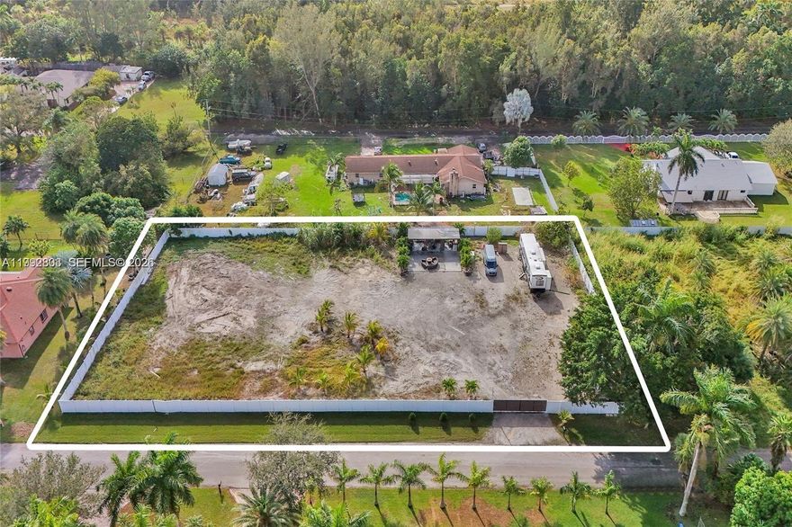 Great opportunity to build your dream home! The land has been cleaned, elevated, and fully fenced for you start building your home. This property also includes a wooden Pergola. It's a quiet neighborhood west of Pembroke Pines with NO HOA! Architectural Building Plans also included. Contact me today.