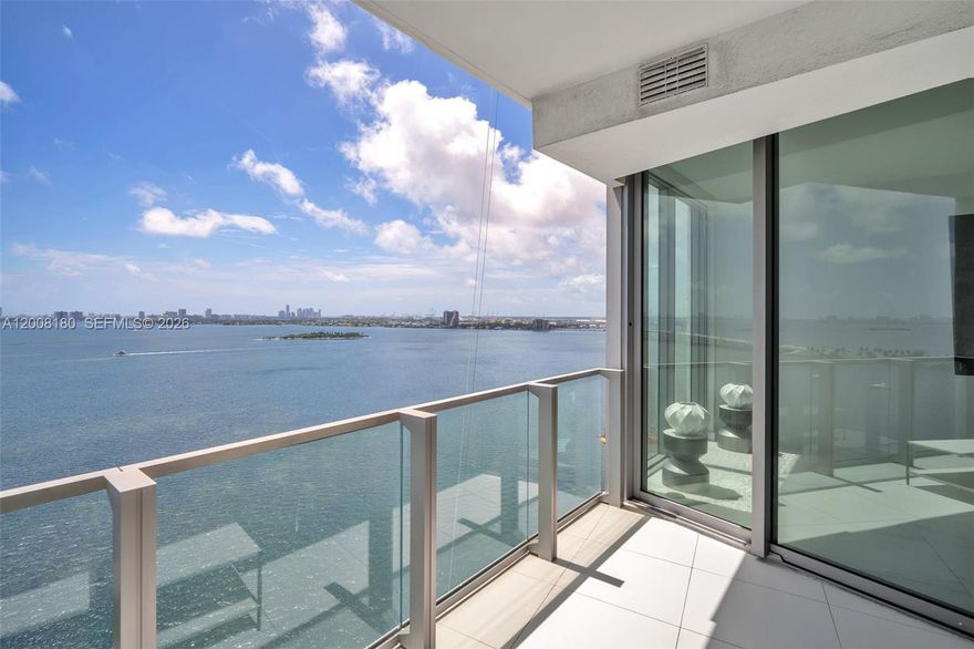 Enjoy spectacular views of Biscayne Bay and 5-star amenities in this elegant 2-bedroom, 2-bathroom condo. Featuring luxurious finishes throughout, including upgraded floors and Miele stainless steel appliances, built-out walk-in closet, floor-to-ceiling hurricane impact windows and sliders, full size washer and dryer in unit, and elevator leading directly into a private foyer. Biscayne Beach offers an array of 5-star amenities, such as two pools, cabanas, a beach club, two tennis courts, and a basketball court. Stay fit with a bay-view fitness gym, take advantage of the dog park, or unwind at the spa and beauty salon. Additional conveniences include a business center, BBQ area, and much more, ensuring a lifestyle of luxury and comfort