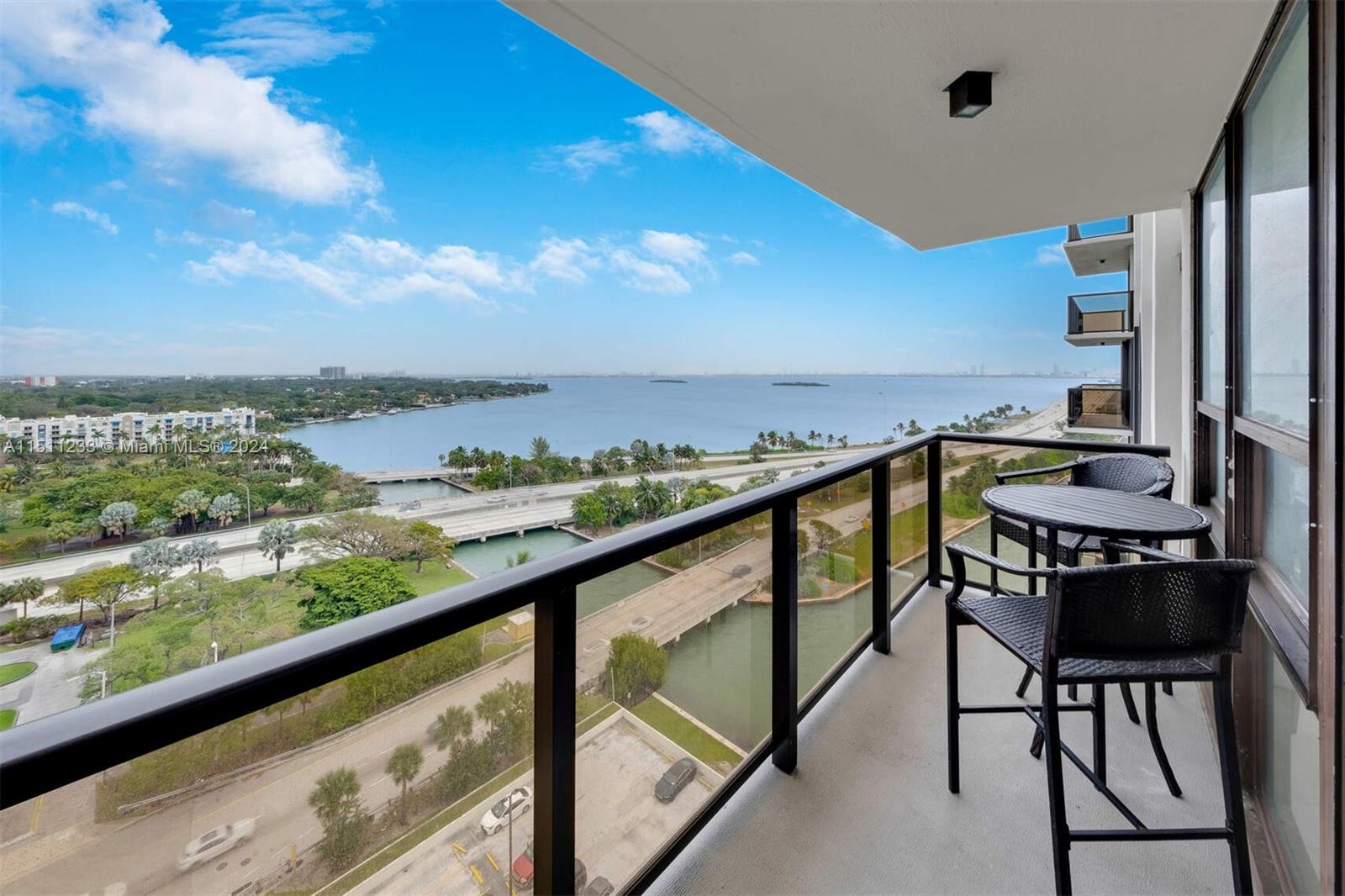 Welcome to this bright, high-floor and VACANT 1-bedroom condo at The Charter Club located by Biscayne Bay and minutes away from Midtown Miami, Edgewater and the Miami Design District. Enjoy NE water and city views from your spacious balcony and through floor-to-ceiling windows in the open living/dining area, den and bedroom. You'll find stainless steel appliances, newer cabinets and a large, walk-in pantry in the kitchen, a washer/dryer closet (hook-up) off the full guest bathroom, and an ensuite bedroom with a large walk-in closet. The Charter Club offers a pool, hot tub, fitness center, tennis courts, visitor parking, and a 24hr attended lobby. There is also an on-site convenience store/coffee shop and hair salon. Basic cable, internet and one assigned parking spot is included.