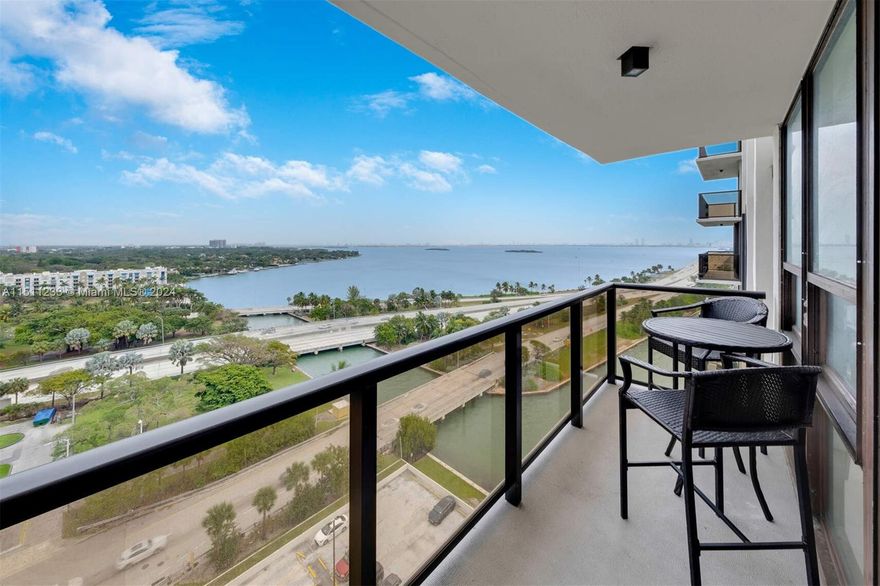 Welcome to this bright, high-floor and VACANT 1-bedroom condo at The Charter Club located by Biscayne Bay and minutes away from Midtown Miami, Edgewater and the Miami Design District. Enjoy NE water and city views from your spacious balcony and through floor-to-ceiling windows in the open living/dining area, den and bedroom. You'll find stainless steel appliances, newer cabinets and a large, walk-in pantry in the kitchen, a washer/dryer closet (hook-up) off the full guest bathroom, and an ensuite bedroom with a large walk-in closet. The Charter Club offers a pool, hot tub, fitness center, tennis courts, visitor parking, and a 24hr attended lobby. There is also an on-site convenience store/coffee shop and hair salon. Basic cable, internet and one assigned parking spot is included.