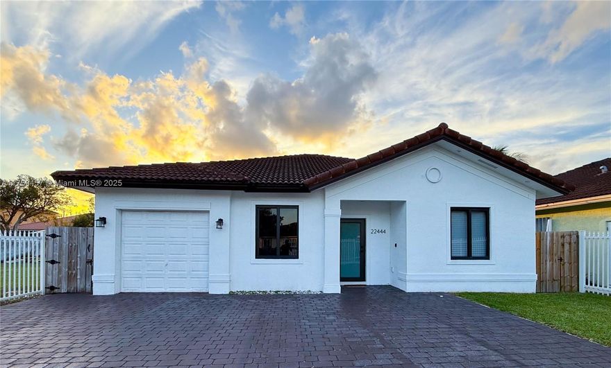 Welcome to this stunning modern 4-bedroom, 2-bathroom home, with a converted garage adding a great space and additional bathroom; designed for both style and comfort! Featuring high ceilings and elegant vaulted ceilings, the spacious layout creates an airy, open feel throughout. The huge master bedroom offers a private retreat, perfect for relaxation. Built with hurricane impact windows and doors, this home provides both security and energy efficiency. Sleek modern finishes enhance every room, ensuring a contemporary aesthetic that’s move-in ready. Don’t miss out on this incredible home—schedule your private tour today!