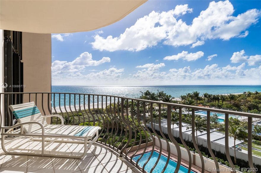 3D Virtual Tour. Wake up every day to incredible ocean views & year-round bay breezes! Amazing opportunity to own a piece of paradise on the ocean in Surfside! Unit Features: 2BR, 2Bath SE facing condo w/ ocean views from all living/entertaining spaces, as well as the master & Guest BR. Classically renovated open kitchen w/granite counter tops & SS appls. Filled w/natural light, floor-to-ceiling windows/doors & full size W/D. Located in A+ school district, walk to new Surf Club-Four Seasons, tennis courts, houses of worship & restaurants & minutes to Bal Harbour Shops. Building features: Clubroom, Secure elevators, Fitness center, Sauna, Heated swimming Pool, Assigned parking, Direct oceanfront location.