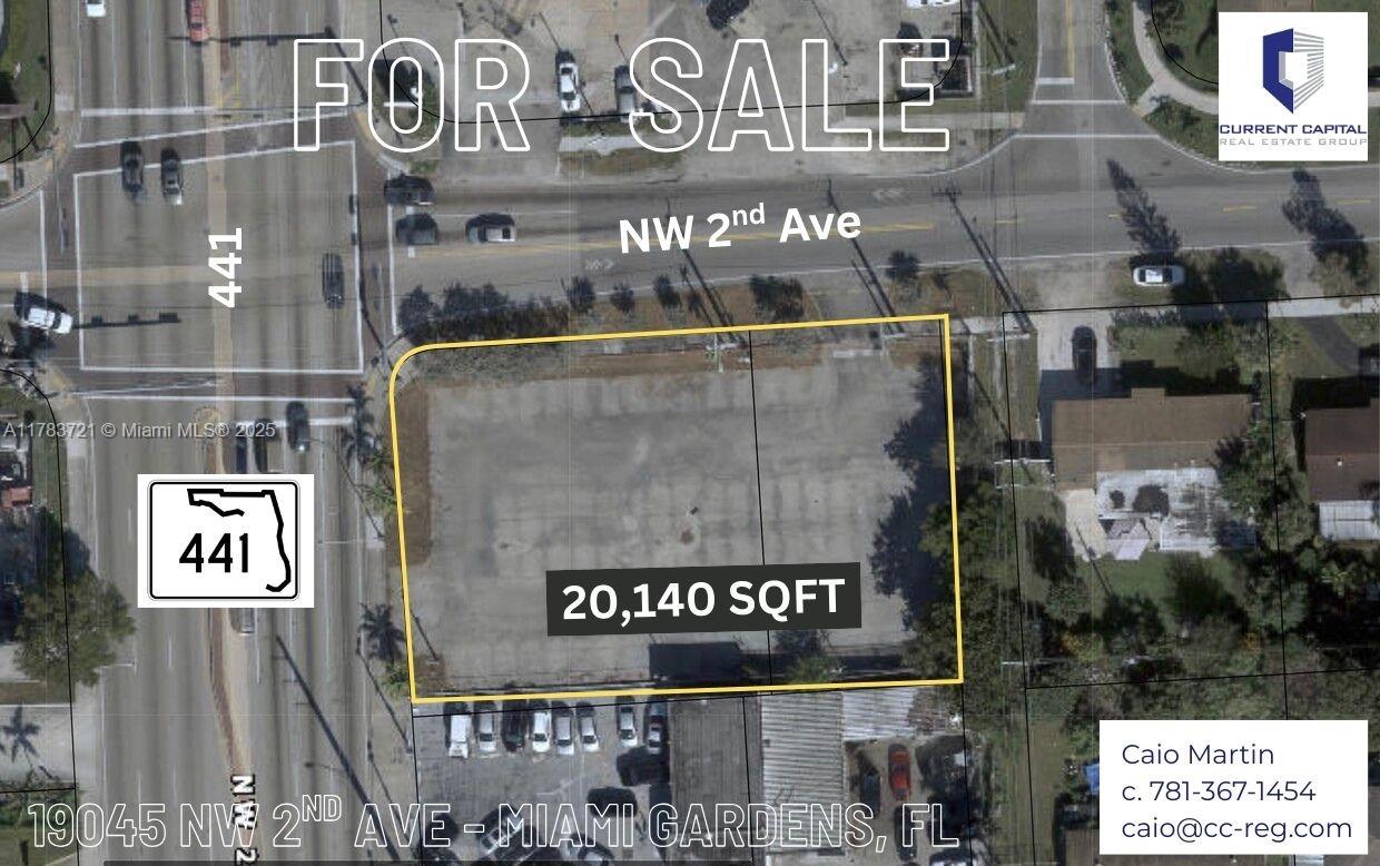 20,140 SQFT land site (.46 acre) presently vacant and ready for redevelopment. The site has electricity, water, sewer and storm drainage. This corner site is located directly on the 441 corridor with over 54,000 average cars per day (2021 data). The site is across the street from Racetrac, AutoZone, Spin Car Wash and U Gas. This site is less than 1 mile away from Dealerships for Mazda, Volvo, Mitsubishi, Hyundai, Warren Henry, GMC, Florida Fine Cars, Harley Davidson, Miami Gardens Montessori School, Citco Gas Station, Murphy's Oil, Miami Subs, Ross, DD's, Dunkin Donuts, Advanced Auto Parts, Wendy's, Waffle House, Dutch Pot, La Granja, CVS, Marathon Gas, McDonalds, Pollo Tropical, Walgreens, AT&T, Chase, KFC, Popeye's among many other prominent businesses.