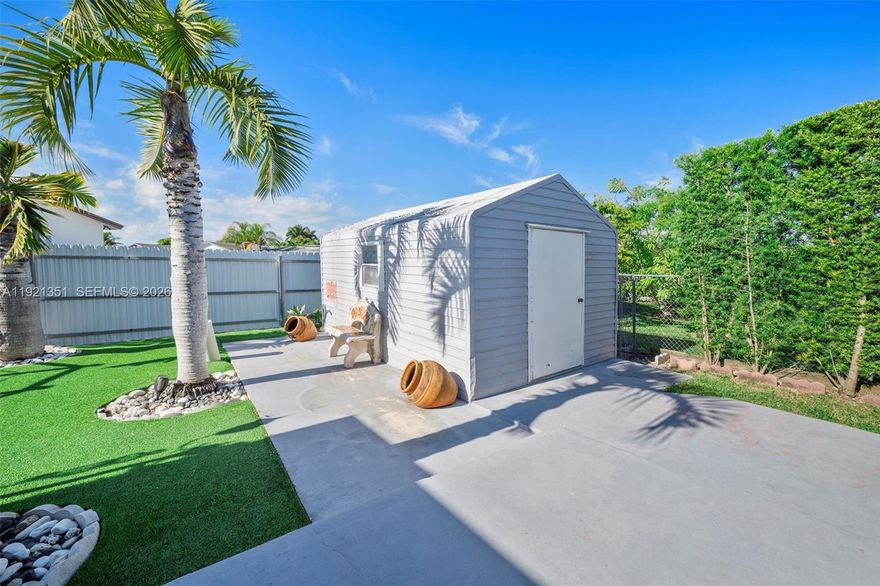 BUYER CONCESSIONS AVAILABLE | NO HOA | NO CDD | NO FLOOD ZONE | Desired Homestead location between Princeton and Naranja - private schools, luxury shops, and estates.

This is an upgraded 4-bedroom, 3-bath home with a DEN, laundry room, private income-producing efficiency, pool, outdoor kitchen, whole-house generator, well water (free water) for irrigation, and pool, lanai cleaning, or car wash.
2022 UPGRADES include: electrical panel, plumbing, HVAC, water heater, impact windows and doors, and vinyl flooring throughout. Modern kitchen with quartz countertops. Modern bathrooms. All bedrooms include custom built-in closets. Modern sophisticated 6" baseboards, touch light switches, fireplace. 

EXTERIOR features include a fully equipped outdoor kitchen (gas cooktop and full-size refrigerator), saltwater above-ground pool with new deck, privacy hedges, professionally installed whole-house generator, new well motor, and water tank. Oversized driveway accommodates 8+ vehicles, boat, or RV. 2018 roof and foam insulation. 2023 owned solar panels negotiable or pay-off by seller. Efficiency with a private entrance generates income. Convenient location near Turnpike (Exit 6).