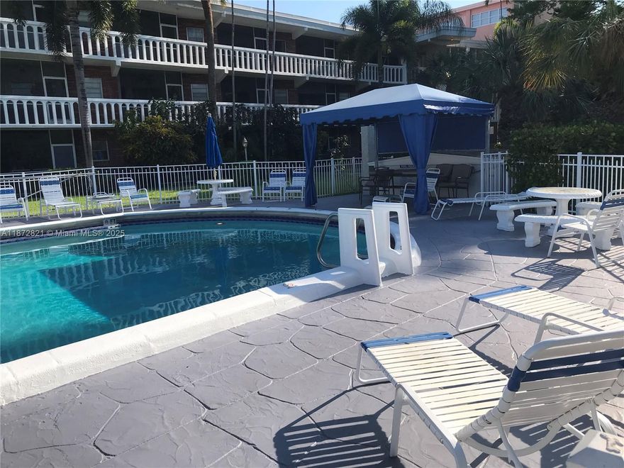 ORIGINAL CONDITION CONDO IN EAST HALLANDALE. TWO BEDROOMS ONE FULL AND A HALF BATH.  CLOSE TO SHOPS AND MINUTES TO THE BEACH.  OK TO RENT AFTER 2 YEARS. 55 AND OVER CONDO.   GREAT POOL AND RECREATION AREAS.  LARGE OPEN BALCONY AT THE ENTRANCE TO THE UNIT, OVERLOOKING THE POOL AREA.  SOLD IN AS IS CONDITION.