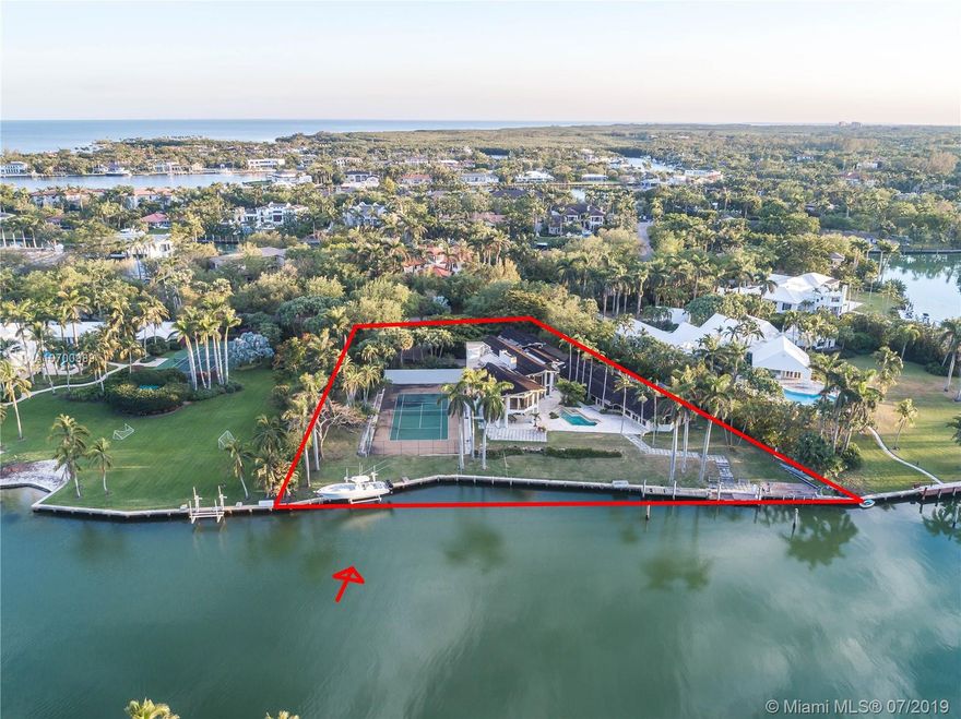 A unique waterfront property located on desirable Leucadendra Drive in the exclusive guard gated waterfront community, Gables Estates. This large 1.62 acre lot has 302 foot deep water frontage with a very rare Lagoon shape body of water in the backyard providing ample turning basin for large yachts. Price includes floor plans for a 15,000 Square Foot Resort Style Home designed by renowned architect Cesar Molina for what would be one of the most exciting homes in all of Gables Estates.
 You can buy lot with included plans for the list price of $15,900,000 or you can also buy the home completed and fully built out to your personal taste for $35,000,000. A blank canvas with endless possibilities for a boater's dream home!
