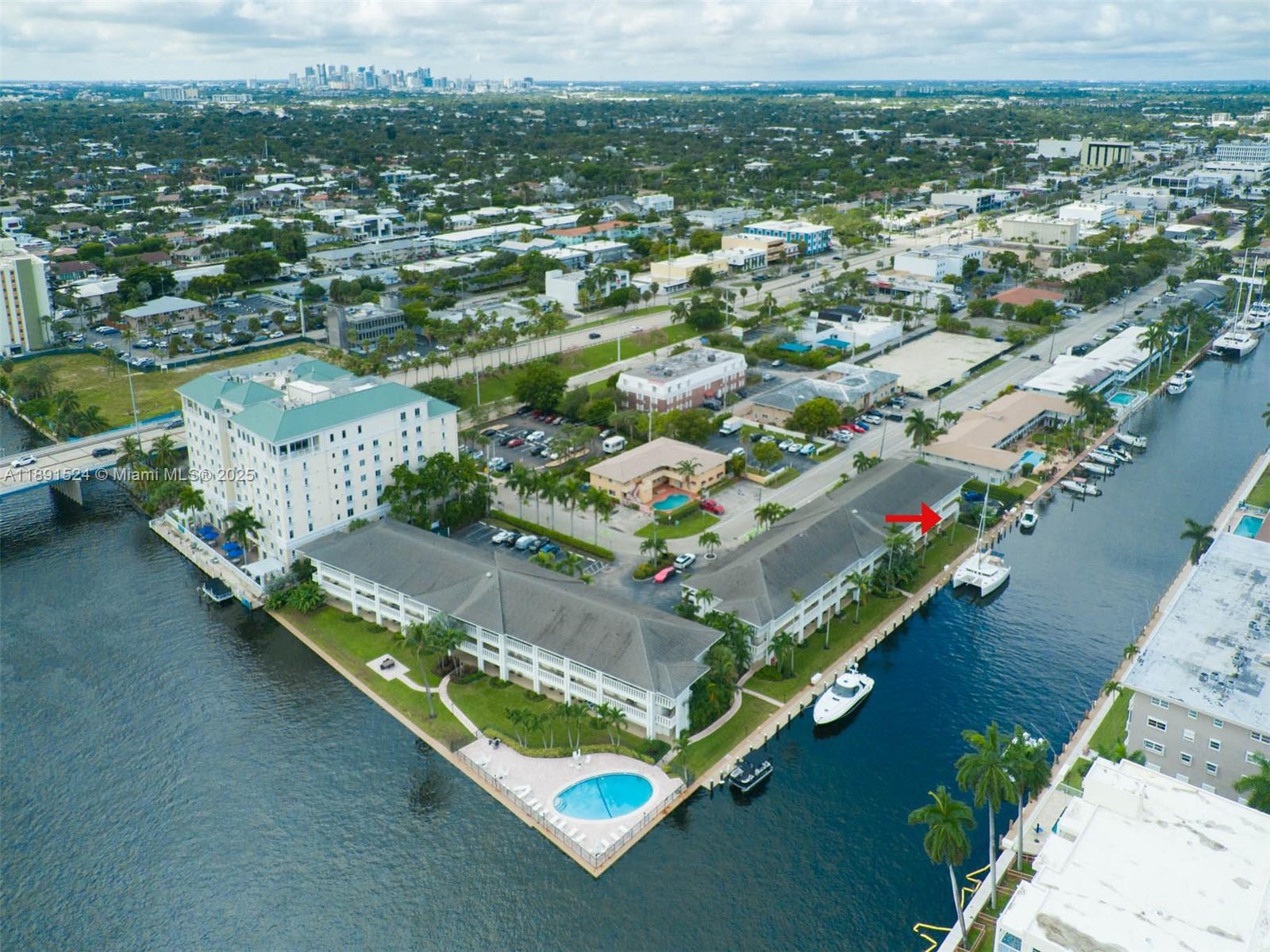 Spectacular direct water views from this designer renovated 2-bedroom, 2-bathroom corner unit with three exposures. Located in chic restored midcentury boutique building directly on an intracoastal point. Best Coral Ridge location, walk everywhere including beach, restaurants, shops. Ultra-low condo fees and immediate rentals allowed up to 3 times a year. Easy to show.
