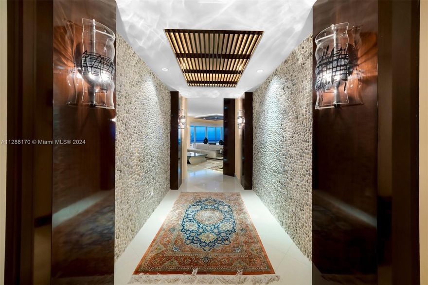 Enjoy spectacular water views from the 56th floor of the Four Seasons Brickell.  Boasting 3,682 square feet, this spacious 3 bed/4.5 bath corner residence offers southeast exposure and sweeping views of Downtown Miami, Biscayne Bay and the Atlantic ocean. Features include a sumptuous onyx countertop wet bar, automatic window treatments, high ceilings, built out closets and wine cellar. Enjoy the Four Seasons world class luxury lifestyle and impeccable service, with amenities such as: 2 memberships to Equinox fitness, resort pools, jacuzzi, poolside cabanas, Edge Steak & Bar on site, owner’s lounge, state-of-the-art fitness center, full-service spa & room service. State-of-the-art fitness center and a full-service spa, room service, and much more.