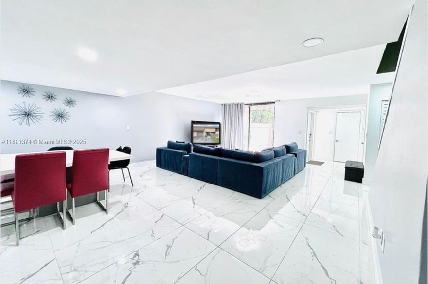 ***Seller contribution towards buyers closing cost of $3,000**** Beautifully renovated 2BD/2.5BA townhome with 1-car garage in a desirable area near Aventura. Features 2 large ensuite bedrooms with private balconies and custom walk-in closets. Completely updated with porcelain tile floors, smooth ceilings (no popcorn), new light fixtures, and stainless steel appliances. Roof is 2 years old and A/C is fairly new. Bright open layout with plenty of storage. Conveniently located near supermarkets, I-95, Turnpike, Hard Rock Hotel, Aventura Mall, shopping, dining, and top-rated schools. Very low HOA and can be rented right away—perfect for investors or end users. Text to schedule your private showing today!