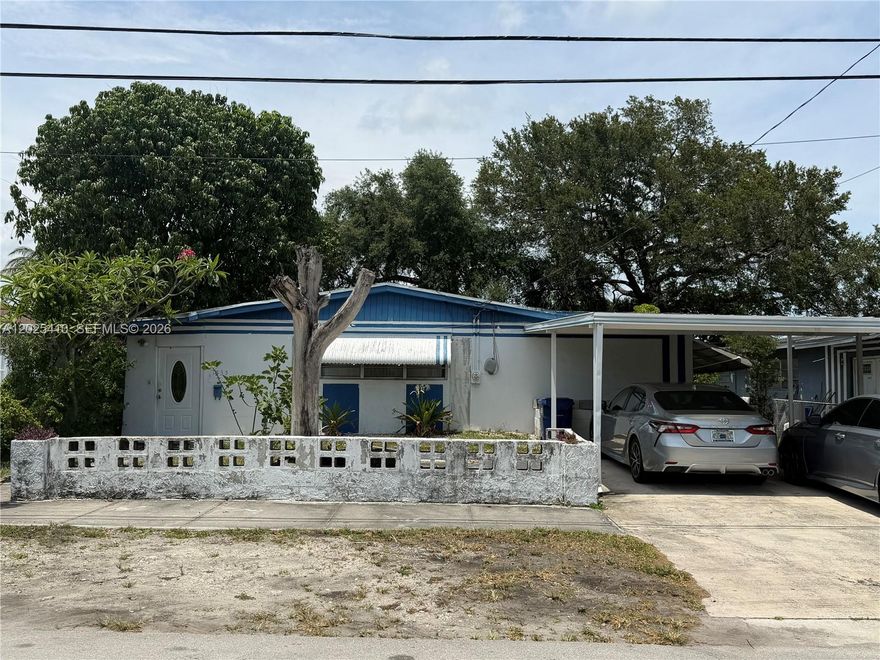 Investor special in Miami Gardens! This property is priced for a full renovation and offers an excellent opportunity for investors, flippers, or cash buyers looking to add value. Home needs a new roof, electrical, plumbing, and complete interior/exterior updates. Cash only sale due to condition. Great potential for fix-and-flip, rental income, or long-term investment. Conveniently located near major highways, shopping, schools, and public transportation. Bring your vision and turn this property into a profitable opportunity!