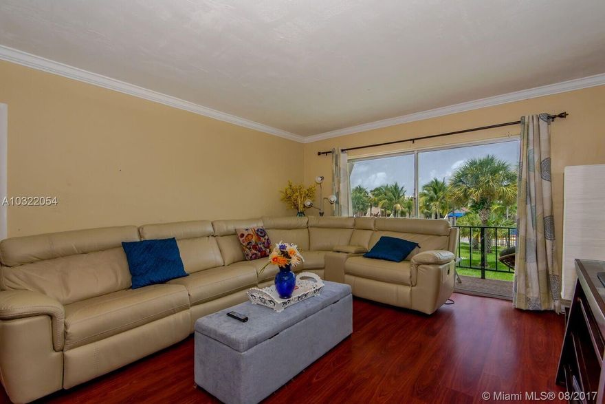 Cozy 1/1 in sought after Residence at the Falls minutes away from major highways, top schools, and shopping malls. This unit is located in the premier section of the community giving it outstanding views of lush greenery, and a few steps from the community pool, tennis court, kids playground, and fitness center.