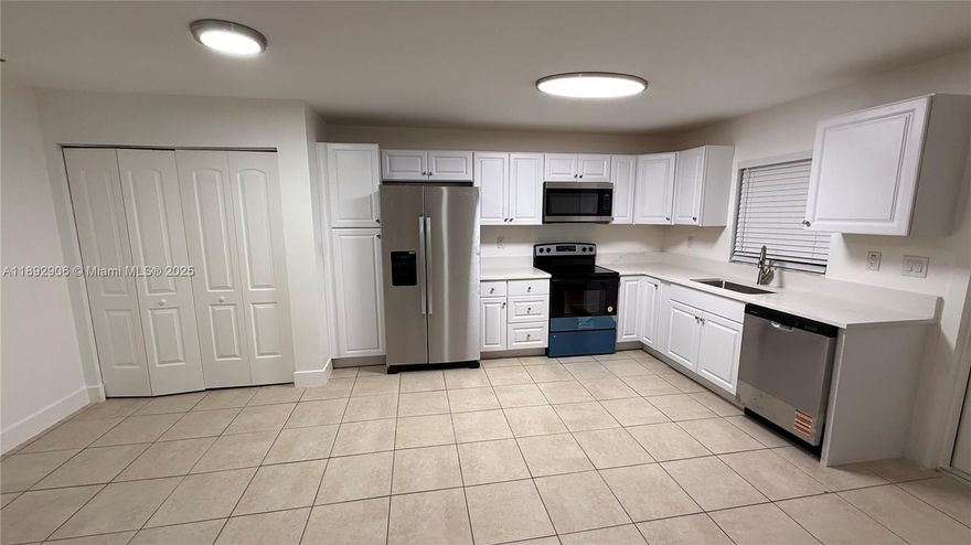 Refreshed and ready for immediate move in, this large 2 bedroom 2 full bathroom has newer appliances and a washer & dryer inside, parking for up to 4 cars. Conveniently located between the Turnpike &  I-95, for easy commuting, minutes from Hard Rock Stadium, Gulfstream Horse track, downtown Hollywood and the Park at Young Circle where many festivals, concerts and leisurely activities are hosted plus Restaurants, Shopping and the beaches. Must see to appreciate, Fast approval, inquire today!