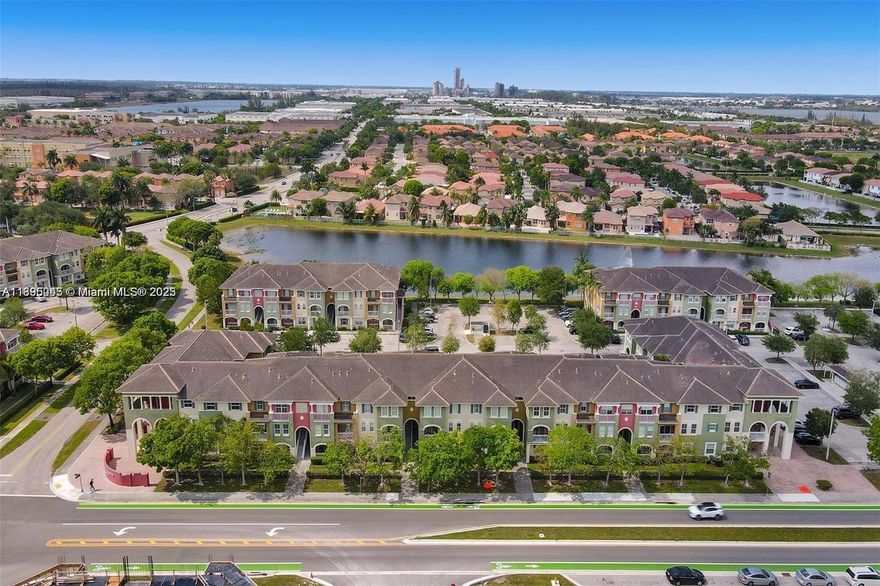 Beautifully 2 story condo offering 1,260 sqft. of living space in the highly sought after Promenade at Doral. Fabulous open layout with tile flooring throughout the first floor, a bright and inviting living area. Upstairs, enjoy two spacious master bedrooms, each with its own full bathroom, private balcony. A washer/dryer is conveniently located on the second floor. The Promenade at Doral offers a variety of amenities for residents to enjoy, including lush landscaping and easy access to major highways. Located near Miami International Airport, top-rated schools, dining, shopping, and entertainment, quick connections to the Turnpike, 836, & Palmetto Expressway. This is an excellent opportunity ideal for homeowners or investors alike! Unit is rented for $2,700 until 03/2026