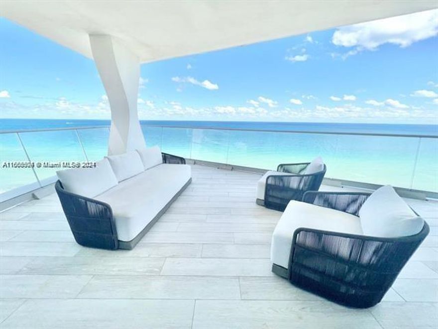 Stunning elegance in this completely furnished sky residence at Sunny Isles Beach. Jade Signature is a piece of art in terms of design and structure; featuring three levels of amenities that fits all your family's expectations.This immense 14th floor residence situated in a corner features four bedrooms, media Room, in addition to family dining, and living areas. The most relaxing and enjoyable ocean views and skyline views, floor-to-ceiling windows & sunlight, facing Inter-coastal and City as well. This unique unit features a private elevator entry, luxurious white marble floors, smart-home technology, exquisite designer cabinetry & appliances, stone countertops, fully built out closets, and sophisticate furniture & appliances make this unit one of a kind.