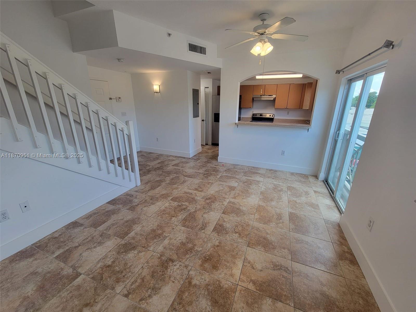 Spacious 2 bedroom, 2.5 bathroom condo townhouse style. Part of the newer buildings in Miami Springs, hard to find and centrally located. Variety of retail stores on first floor (Bella Bakery, Daycare) and walking distance to convenience store, laundry mat, pizzeria, and barber shop. One-of-a-kind rental property in springs.
