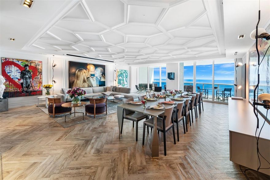 A perfect 10! Following a $2M+ renovation, this chic one-of-a-kind oceanfront residence is ready for a new owner. Taken down to the studs and fully remodeled with only the finest materials, 2104 epitomizes elegance and sophistication. Stand out features include Boffi kitchen with Corian countertops, Miele appliances, Alexander McQueen plaster moldings, Scavolini bathrooms, Dornbracht fixtures, Lualdi frameless doors, Molteni boutique closets, Savant home automation and more. Layout has been reimagined with art gallery, library, media room and kitchen outfitted with sliding privacy walls. Complemented by the finest amenities staffed by a handpicked team of professionals including tennis/basketball/pickleball courts, oceanfront pool deck, theater, spa, beach cabanas, cigar lounge and more.