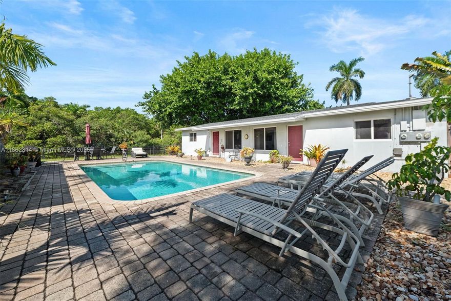 Beautifully secluded 2/1 apartment with private backyard and canal view. Kitchen has very nice granite countertops and stainless steel appliances- Microwave, Dishwasher, Electric Stove & Refrigerator. Washer/Dryer in Unit. Shared pool and 2 parking spaces assigned to unit. Small pets welcomed. 2 months for Move In.