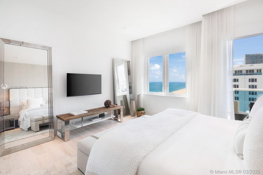 Enjoy the sights and sounds of the ocean in your trophy 3 bedroom Penthouse located at 1 Hotel & Homes, South Beach! Hotel Program available! Featuring lavish home elements, delivered fully furnished by Artefacto. Bring the outside in, floor to ceiling sliding doors make this a spacious 3 bed, 3.5 bath seem endless. Experience hotel living with access to all services including housekeeping, valet, concierge, in-room dining, 14,000 sqft gym, Bamford Haybarn SPA, Restaurants, Rooftop pool & more!