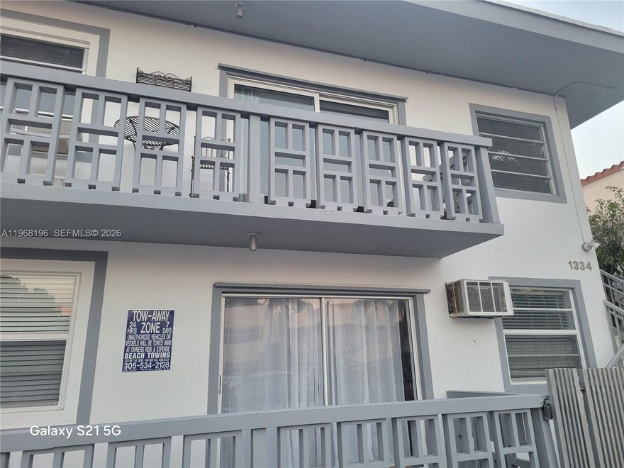 Bright and renovated 1BR/1BA in a classic building on Euclid Ave. Enjoy living near the ocean in sunny South Beach in this upstairs one-bedroom unit 645 sq/ft with balcony. This top-floor unit features an open kitchen with granite countertops, stainless steel appliances, on-site washer/dryer, central air conditioning. Steps to Flamingo Park, "La Española Way", LINCOLN Road & Beaches. Assigned parking. and low maintenance fees. Easy showings, move-in ready, rentals allowed!