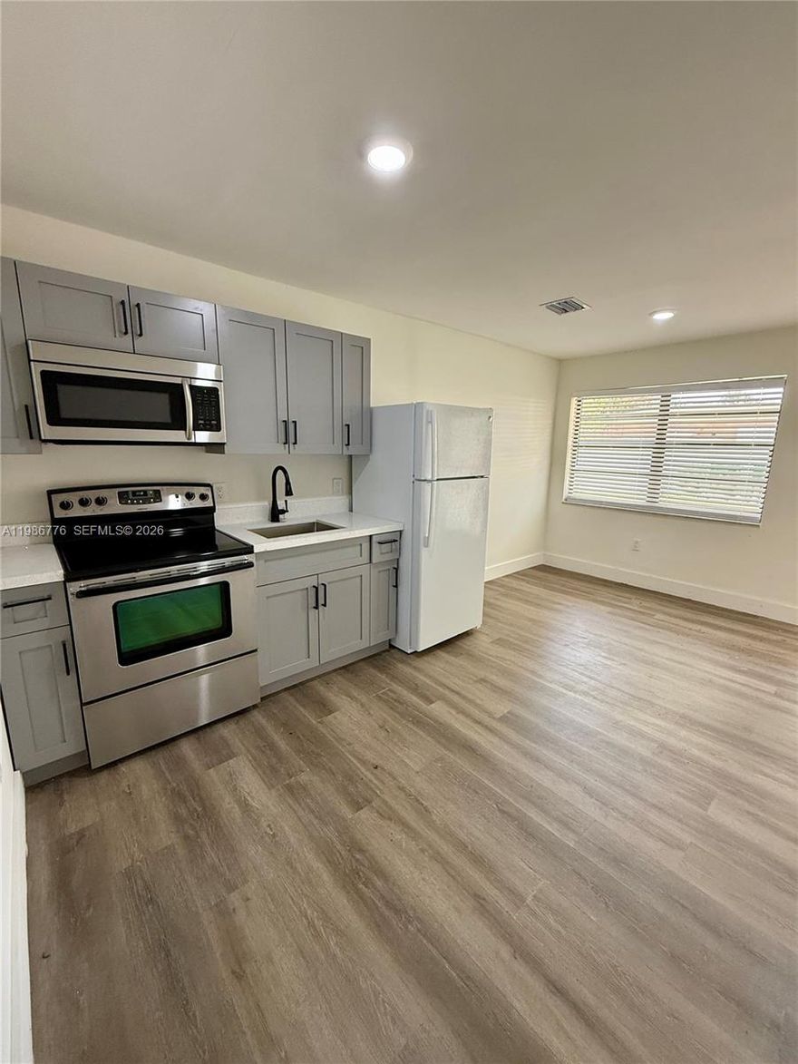 Come see this beautifully renovated, sun-filled corner 2-bedroom, ideally located just off Pembroke Rd.

This bright unit features brand-new vinyl flooring, recessed lighting, central A/C, and a fully updated kitchen with new appliances. Enjoy spacious bedrooms and a large, modern bathroom designed for comfortable living.

Easy move-in with just first month and security. Laundry on-site. Renters Insurance required