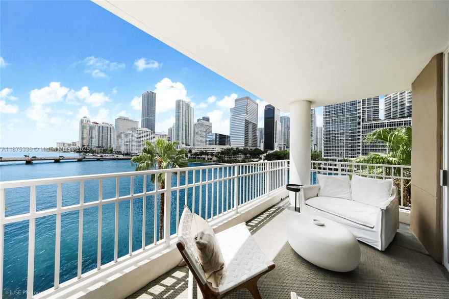 Live the Brickell Key lifestyle in this beautifully updated 3-bedroom condo! Enjoy tranquil mornings and sunsets from the 5th-floor balcony overlooking the water and the City Skyline.  The residence features a spacious, modern design. Unit has been completely updated, new bathrooms, new kitchen, lighting, interior doors, hardware, no expense spared.  Located in a private island community with 24-hour security, this condo also includes 2 parking spaces and 2 storage units for ultimate convenience.